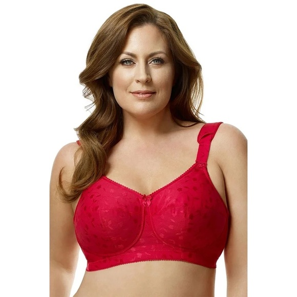 Elila Other - NWT Elila Jacquard Wire-Free Bra in Red Style 1305 Size 40K